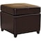 Baxton Studio Dark Brown Full Leather Storage Cube Ottoman A-1776 - alternate 5